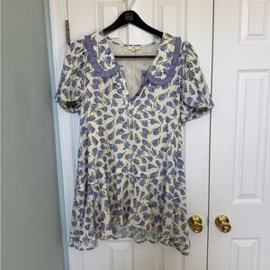 Floral Purple and Cream Women's dress